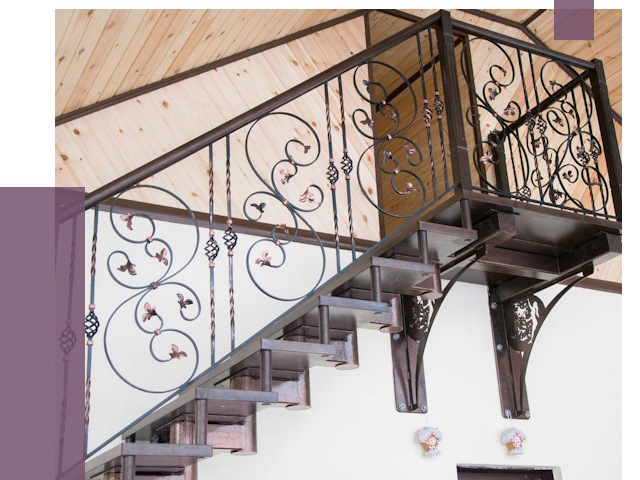 Кованые лестницы в Лиски от 85340 руб. под ключ