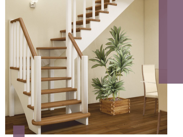 Г-образные лестницы под ключ в Лиски — изготовление и монтаж