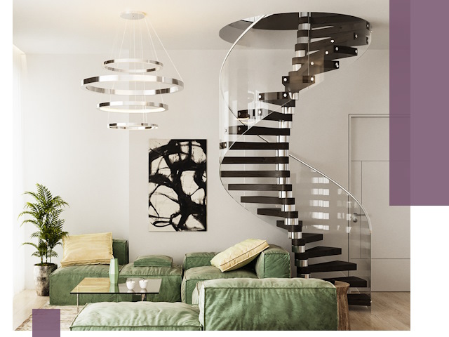 Лестницы для двухуровневой квартиры в Лиски — изготовление и монтаж