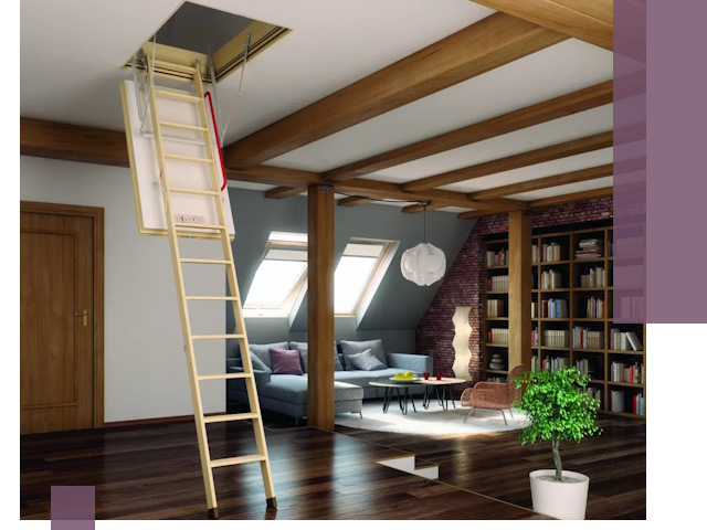 Чердачные лестницы под ключ в Лиски: изготовление и монтаж