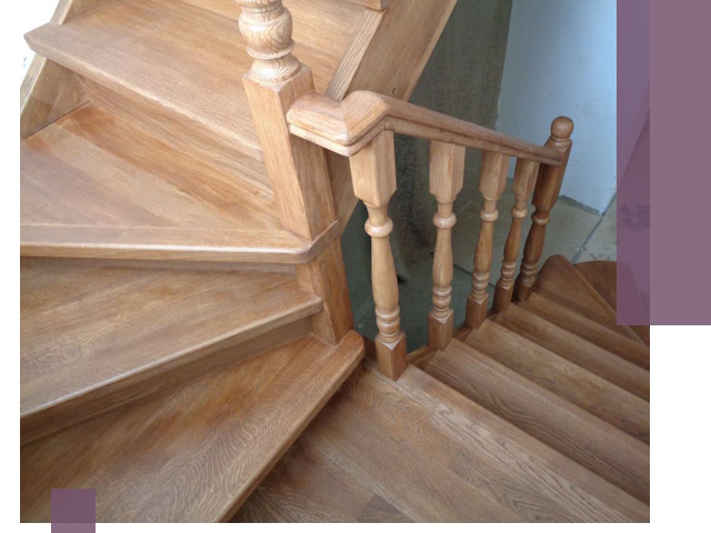 Дубовые лестницы под ключ в Лиски: изготовление и монтаж