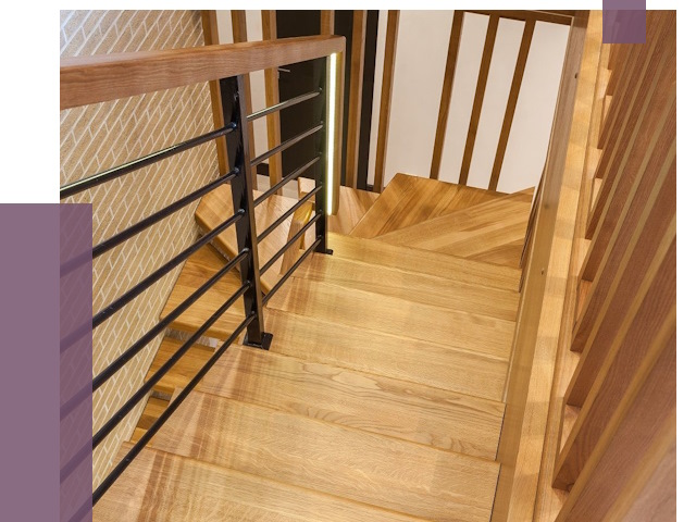 Лестницы из ясеня в Лиски под ключ от 10722 руб. 