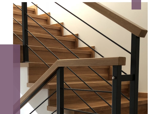 Обшивка металлической лестницы деревом в Лиски от 4650 руб. 