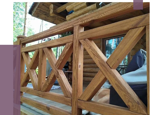 Деревянные перила под ключ в Лиски от 8206 руб. 