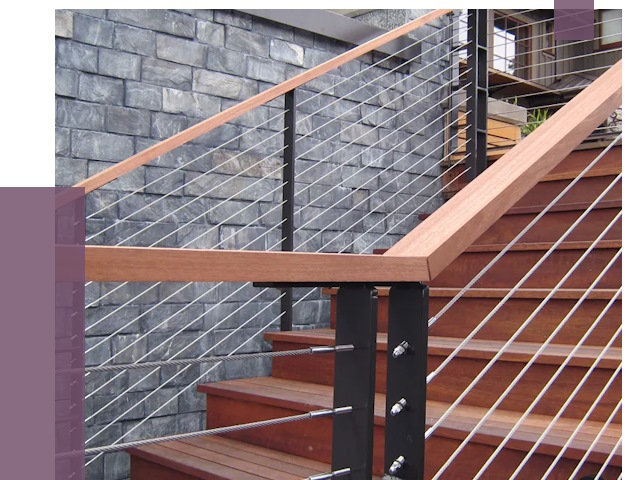 Тросовые перила под ключ в Лиски от 8315 руб.