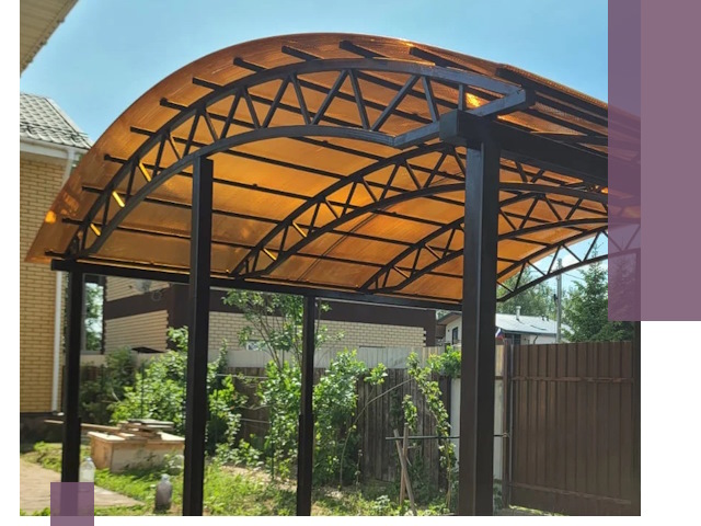 Изготовление навесов под ключ в Лиски из качественных материалов