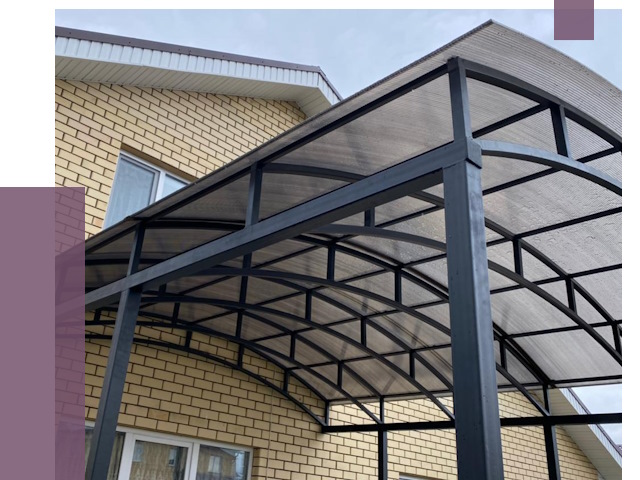 Монтаж козырьков в Лиски от 12309 руб. | ПРОЛЁТ-Лск