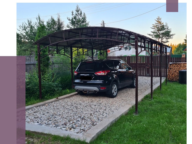 Навесы для автомобиля в Лиски от 14059 руб.  | ПРОЛЁТ-Лск