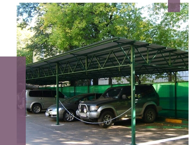 Навесы для парковки в Лиски от 85887 руб. заказать | ПРОЛЁТ-Лск