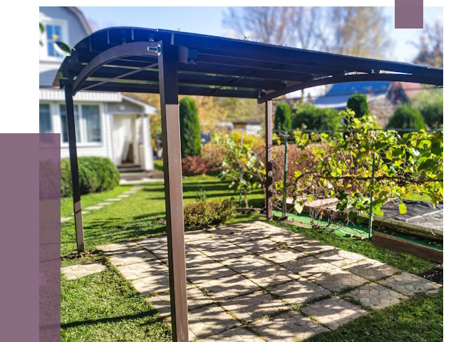 Навесы для дачи в Лиски от 13622 руб. под ключ — ПРОЛЁТ-Лск