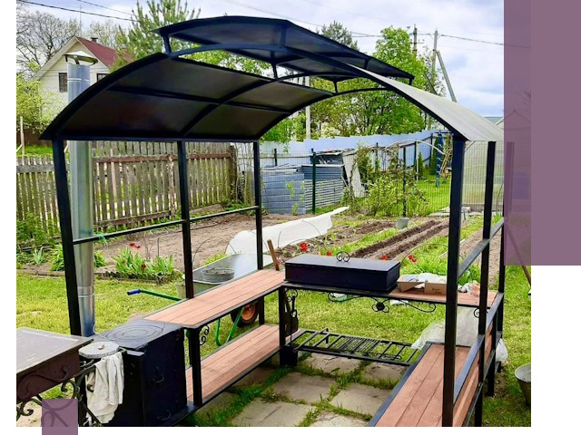 Навесы для барбекю в Лиски: изготовление, монтаж и демонтаж