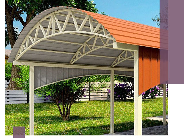 Навесы из профнастила под ключ в Лиски — установка и монтаж