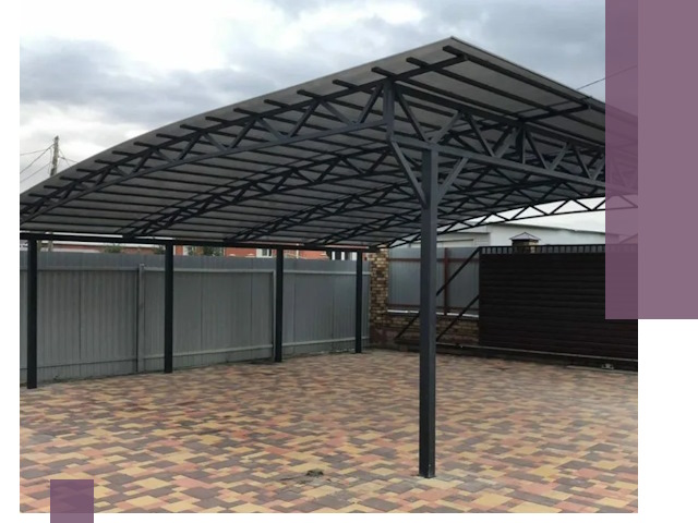 Металлические навесы под ключ в Лиски — изготовление и монтаж