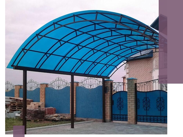 Арочные навесы под ключ в Лиски — изготовление и монтаж