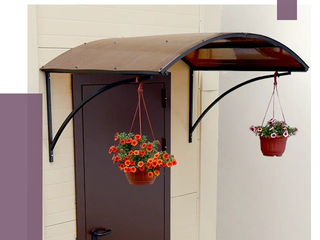 Козырьки над входом в Лиски от 15864 руб.  | ПРОЛЁТ-Лск