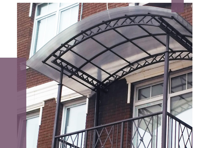 Козырьки над балконом в Лиски от 9245 руб. | ПРОЛЁТ-Лск