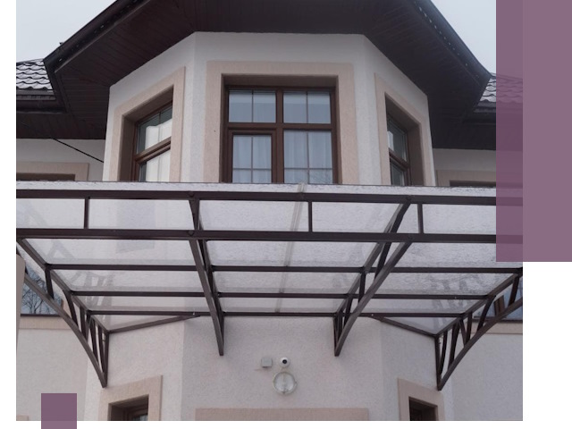 Козырьки из поликарбоната под ключ в Лиски