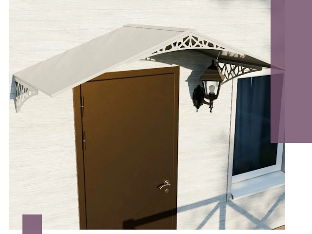 Металлические козырьки на входы и террасы в Лиски