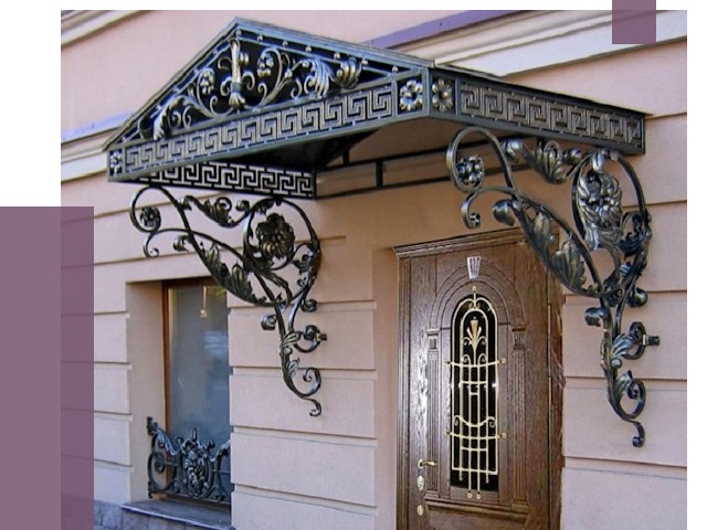 Кованые козырьки в Лиски под ключ от 13622 руб. — ПРОЛЁТ