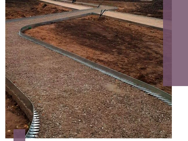 Металлические бордюры под ключ в Лиски — изготовление и монтаж